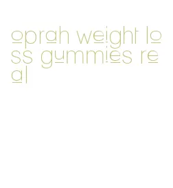 oprah weight loss gummies real